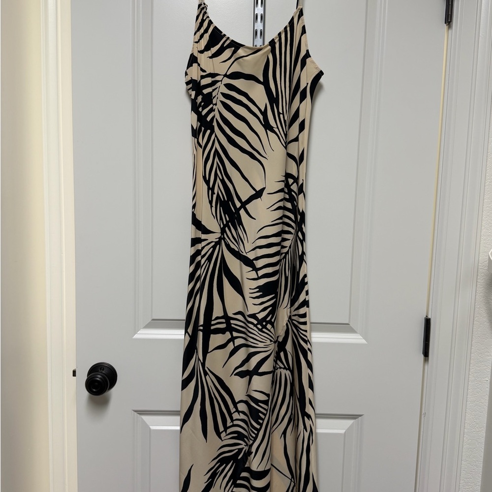 AYR Black and Cream Tropical Maxi Dress